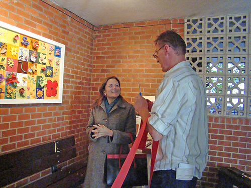 Council Person Viverito with Art Curator Patrick Dennis.