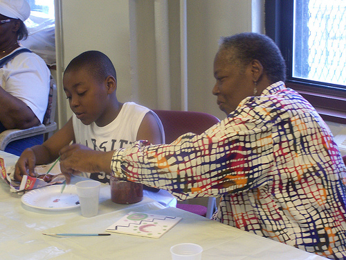 Langston Hughes Senior Center art workshop