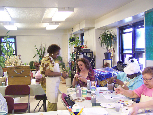 Langston Hughes Senior Center art workshop