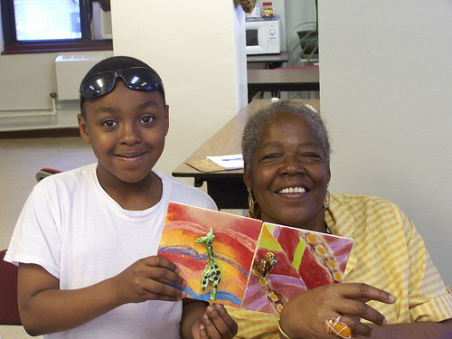 Langston Hughes Senior Center art workshop