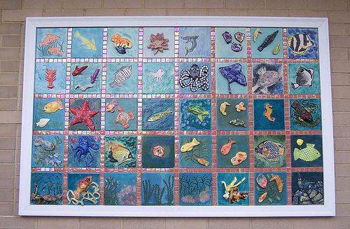 Panel on display at NY Aquarium